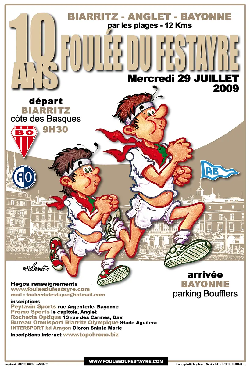 La Foulée du Festayre - Affiche Officielle - 10ème édition - 2009